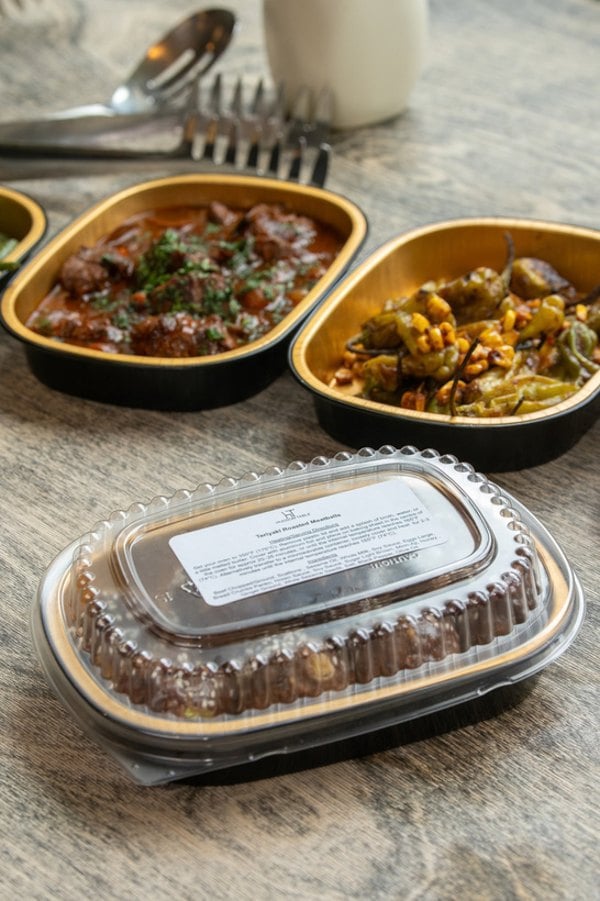 Freshly prepared Hudson Table meals ready to take home